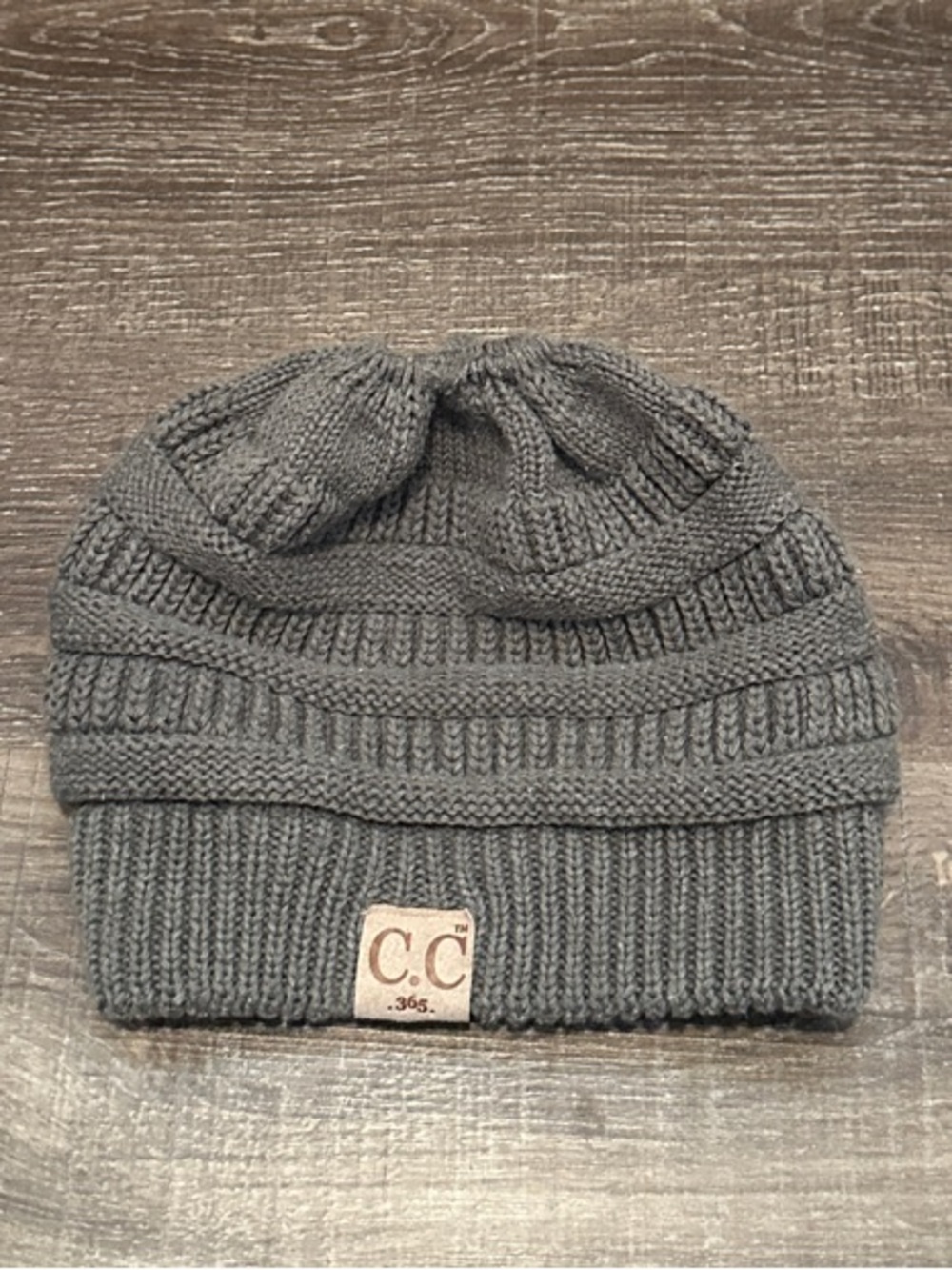 C.C Kids Gray Ribbed Knit Beanie